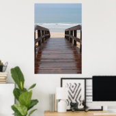 Brug naar de strand poster (Thuiskantoor)