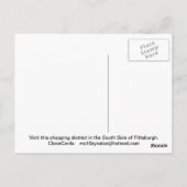 Brug naar de zuidzijde van de werken, Pittsburgh P Briefkaart (Achterkant)