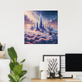 Brug naar het onbekende - Fantasy Art Style Poster (Thuiskantoor)