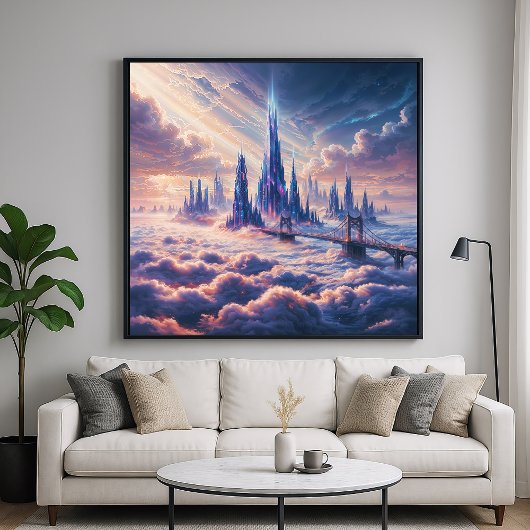 Brug naar het onbekende - Fantasy Art Style Poster