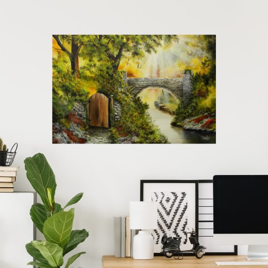 Brug om over Druk te kruisen Poster (Thuiskantoor)