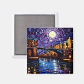Brug onder maanlicht 1 magneet (Voorkant / Achterkant)