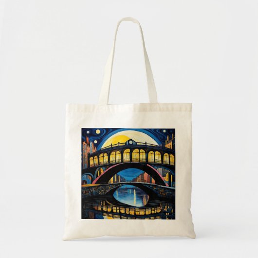 Brug onder maanlicht 4 tote bag (Voorkant)