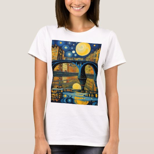 Brug onder maanlicht 7 t-shirt (Voorkant)
