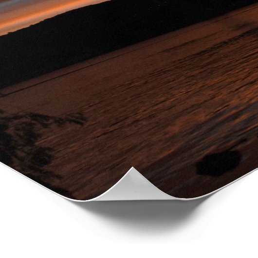 Brug op Sunset 2 Poster (Hoek)