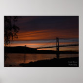 Brug op Sunset 2 Poster (Voorkant)
