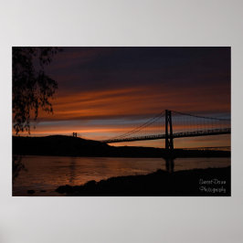 Brug op Sunset 2 Poster