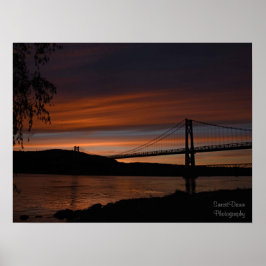 Brug op Sunset 2 Poster
