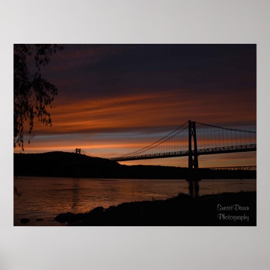 Brug op Sunset 2 Poster (Voorkant)