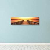 Brug op Zee panoramisch canvas (Insitu (Houten vloer))