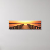 Brug op Zee panoramisch canvas (Voorkant)