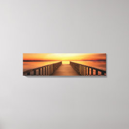 Brug op Zee panoramisch canvas