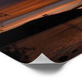 Brug op zonsondergang 2 poster (Hoek)