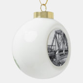 Brug oud keramische bal ornament (Links)