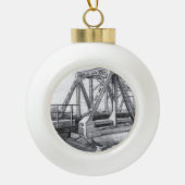 Brug oud keramische bal ornament (Voorkant)