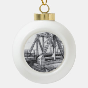 Brug oud keramische bal ornament