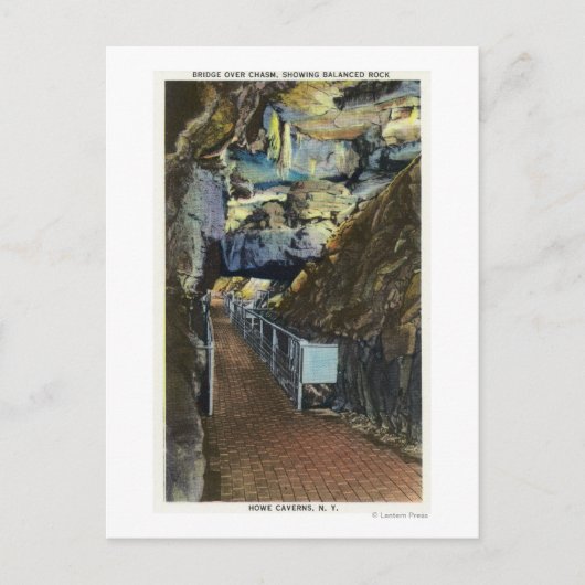 Brug over Chasm met Balanced Rock Briefkaart (Voorkant)