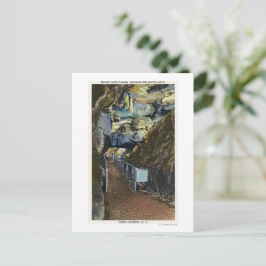 Brug over Chasm met Balanced Rock Briefkaart (Staand voorkant)