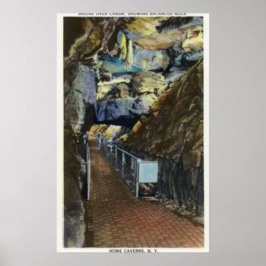 Brug over Chasm met Balanced Rock Poster (Voorkant)