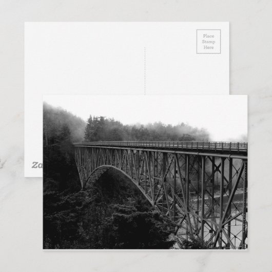 brug over de afluisterpas briefkaart (Voorkant / Achterkant)