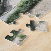 Brug over de groene legpuzzel (Zijkant)