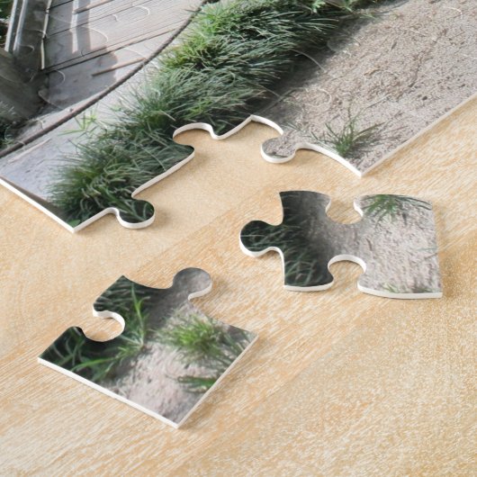 Brug over de groene legpuzzel (Zijkant)