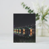 Brug over de Han-rivier bij nacht Briefkaart (Staand voorkant)