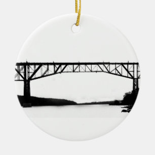 Brug over de Hudson Keramisch Ornament