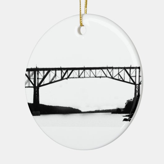 Brug over de Hudson Keramisch Ornament (Links)