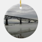 Brug over de Hudson Keramisch Ornament (Achterkant)