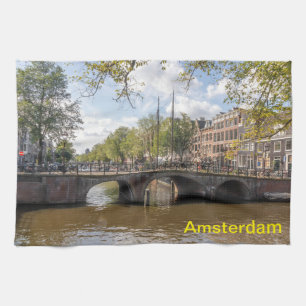 Brug over de Keizersgracht, Amsterdam, Nederland Theedoek