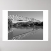 Brug over de Missouri (B & W) Poster (Voorkant)