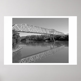Brug over de Missouri (B & W) Poster