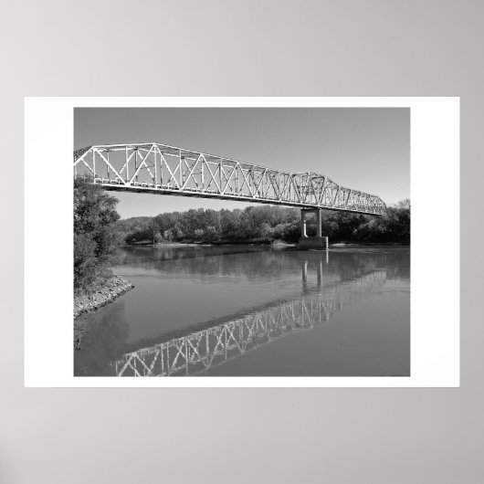 Brug over de Missouri (B & W) Poster (Voorkant)