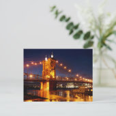 Brug over de Ohio-rivier in Cincinnati Ohio  Briefkaart (Staand voorkant)