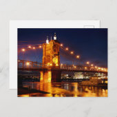 Brug over de Ohio-rivier in Cincinnati Ohio  Briefkaart (Voorkant / Achterkant)