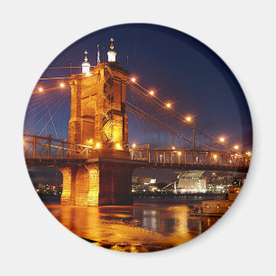 Brug over de Ohio-rivier in Cincinnati Ohio Magneet