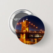 Brug over de Ohio-rivier in Cincinnati Ohio Ronde Button 5,7 Cm (Voorkant /achterkant)