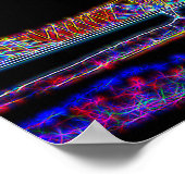 Brug over de Ohio-rivier in Neon Lights Poster (Hoek)