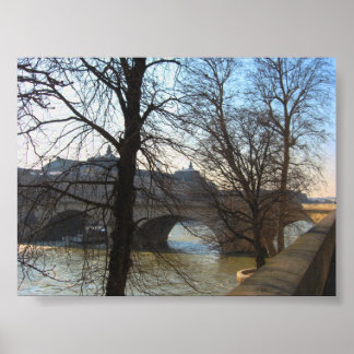 Brug over de rivier de Seine Poster
