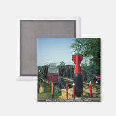 Brug over de rivier Kwai, Kanchanaburi, Thailand Magneet (Voorkant / Achterkant)