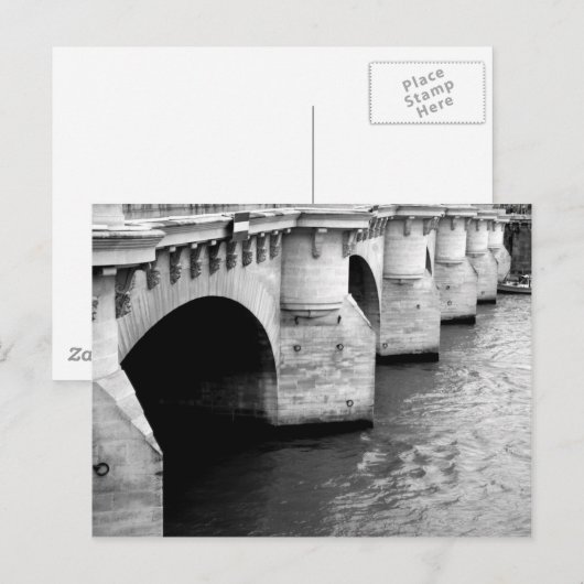 Brug over de Seine Briefkaart (Voorkant / Achterkant)