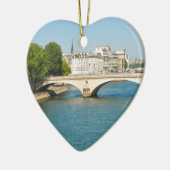 Brug over de Seine in Parijs, Frankrijk Keramisch Ornament (Links)