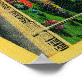 Brug over de snelweg door de rivier Santa Ana Poster (Hoek)