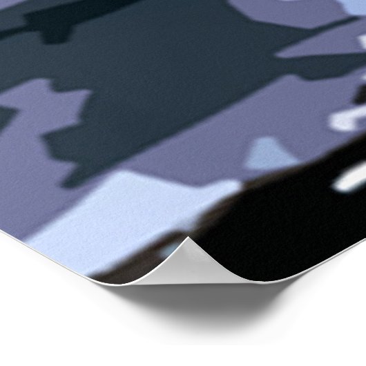 brug over de spoorweg poster (Hoek)