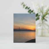 Brug over de Taag op de Sunset Briefkaart (Staand voorkant)