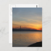 Brug over de Taag op de Sunset Briefkaart (Voorkant / Achterkant)