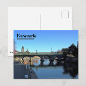 Brug over de Trent in het Briefkaart van Newark (Voorkant / Achterkant)