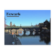 Brug over de Trent in het Briefkaart van Newark