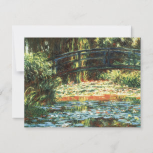 Brug over de vijver met waterlelies door Claude Mo
